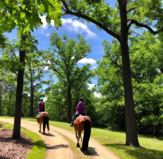 Horseback riding at fort harrisson state park