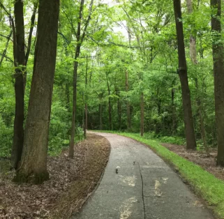 bike trails at fort harrisson state park