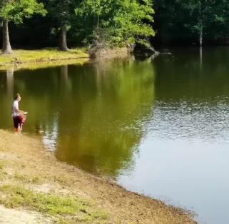 fishing at fort harrisson state park